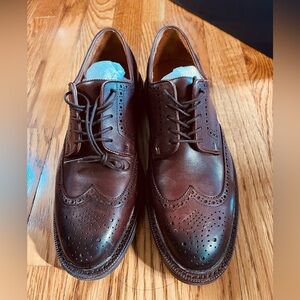 $250 NEW! Polo Ralph Laurent ASHER WINGTIP 7.5D GENUINE Calf LEATHER Shoes